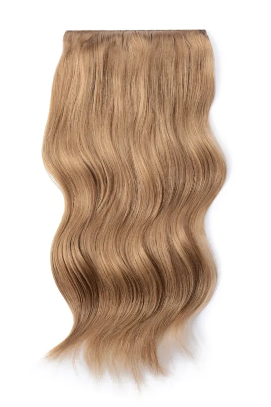 Double Wefted Full Head Remy Clip in Human Hair Extensions - Lightest Brown (#18) sold by Cliphair