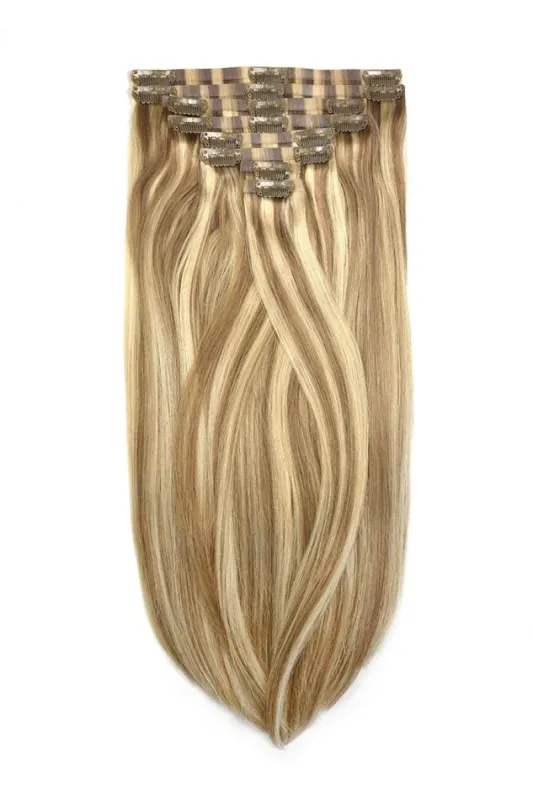 Biscuit Blondey (#18/613) Double Drawn Seamless Clip In Hair Extensions sold by Cliphair