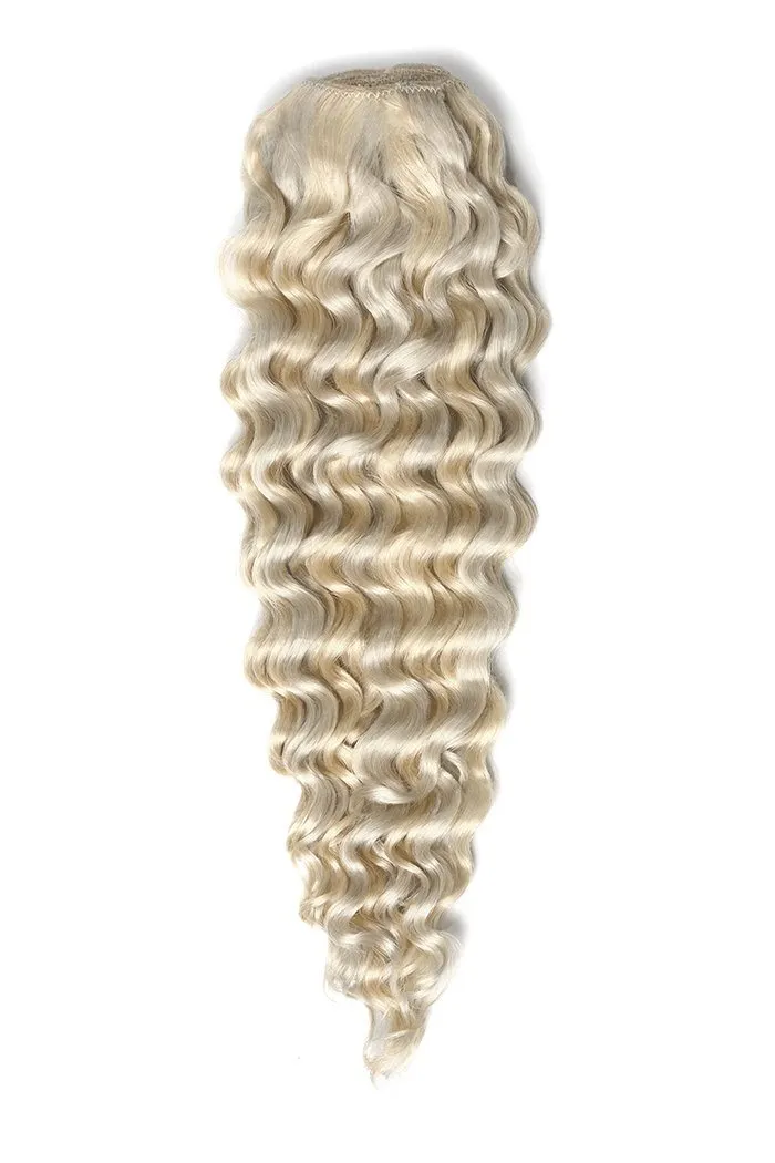 Curly Full Head Remy Clip in Human Hair Extensions - #60/SS sold by Cliphair