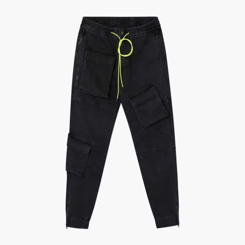 Tactical Track Denim Jogger Black sold by Coutie