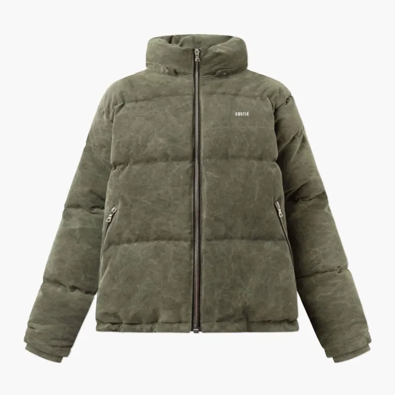 Quilted Puffer Jacket V2 Washed Olive sold by Coutie