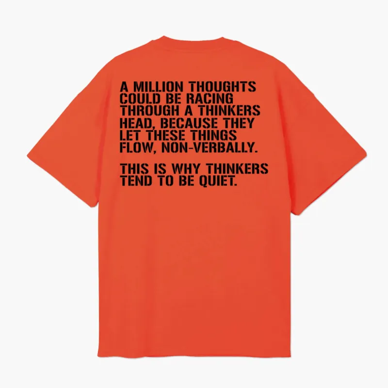 Thinkers T-Shirt Orange sold by Coutie