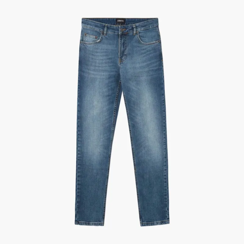 Tapered Denim Contrast Mid Blue sold by Coutie