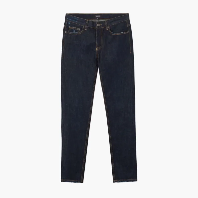 Tapered Selvedge Denim Dark Blue sold by Coutie