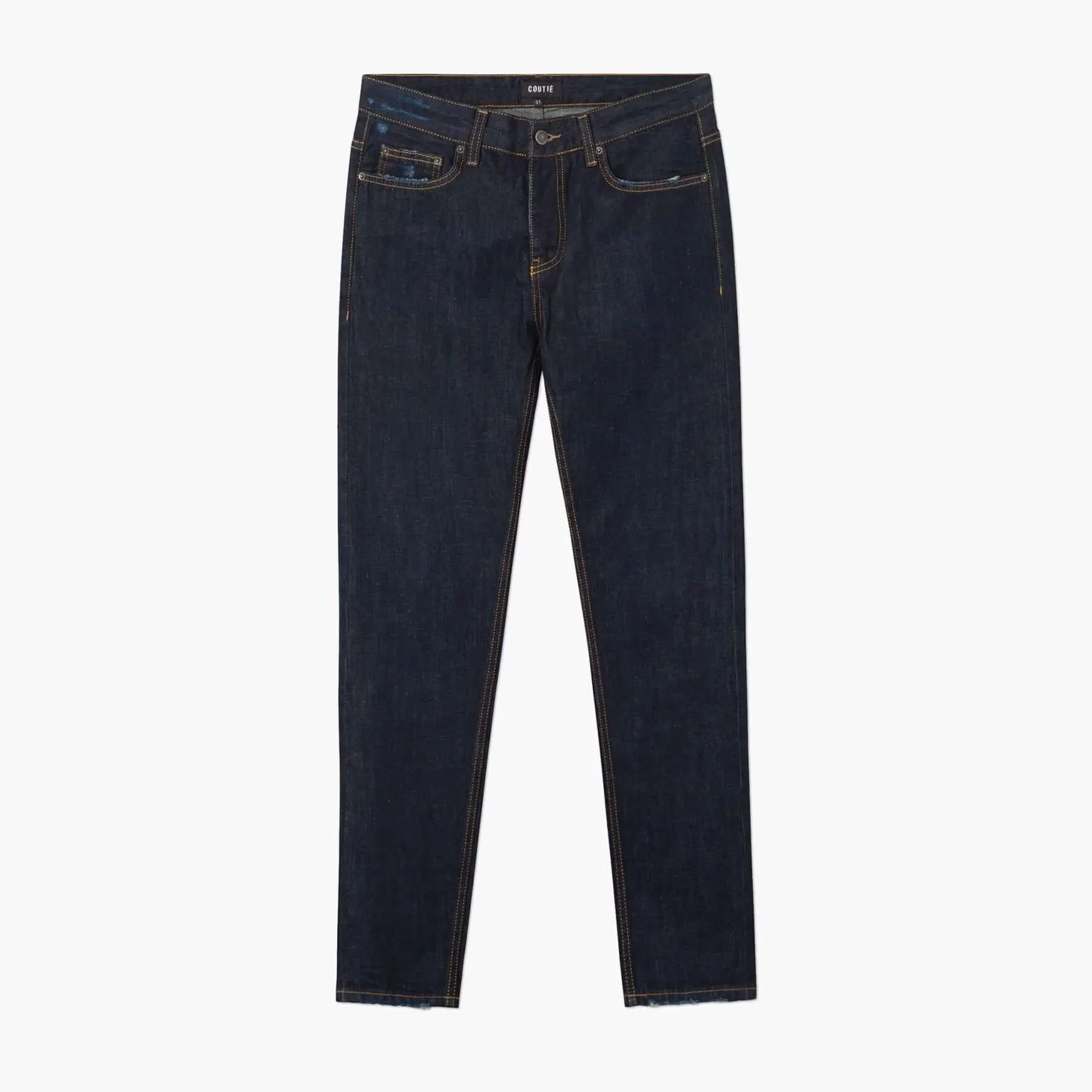Tapered Selvedge Denim Dark Blue sold by Coutie