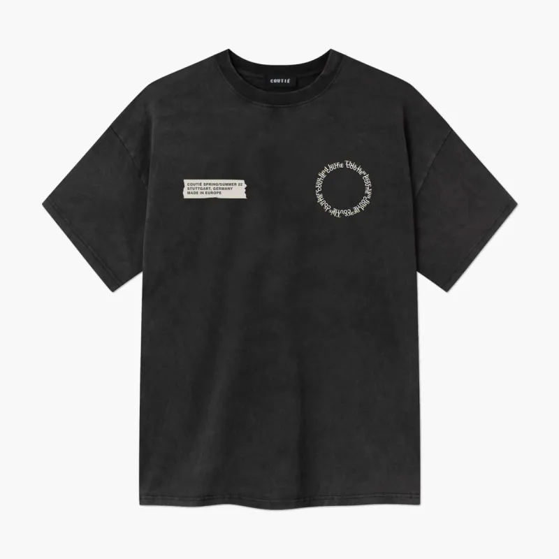 Circle Logo T-Shirt Black Wash sold by Coutie