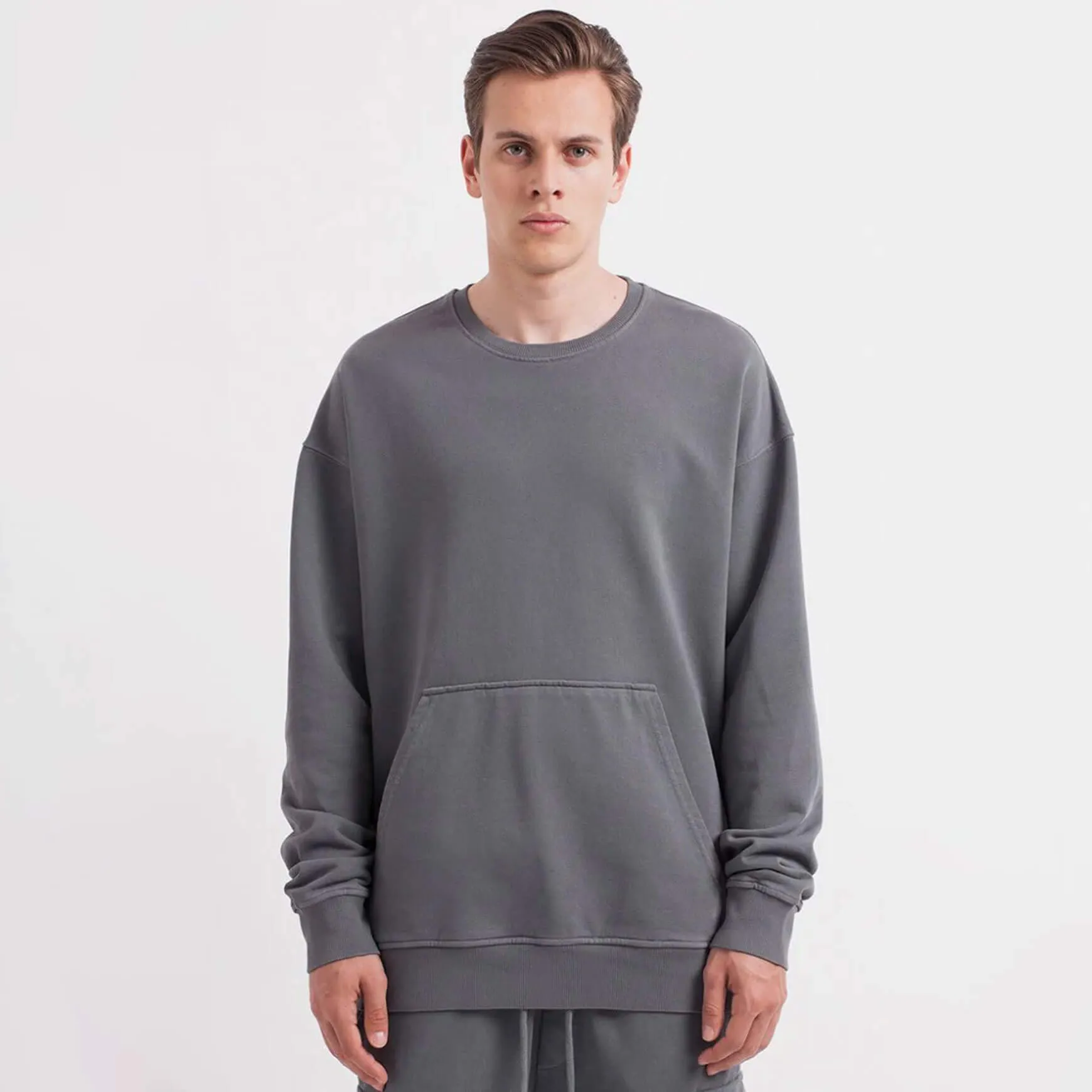 410GSM Crew Neck Sweatshirt Grey Wash sold by Coutie product image thumbnail 3