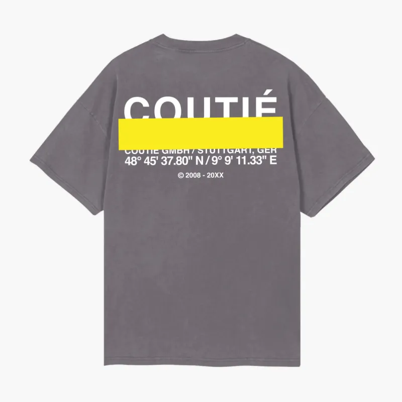 Studio Stripe Logo T-Shirt Grey Wash sold by Coutie