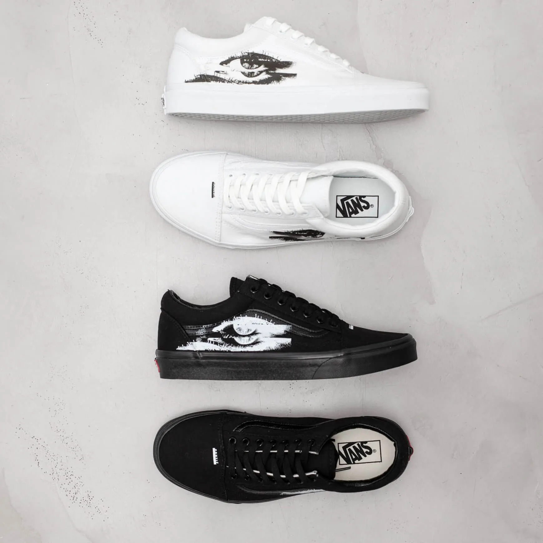 Vans Old Skool "In Another's Eyes" White Custom sold by Coutie product image thumbnail 3