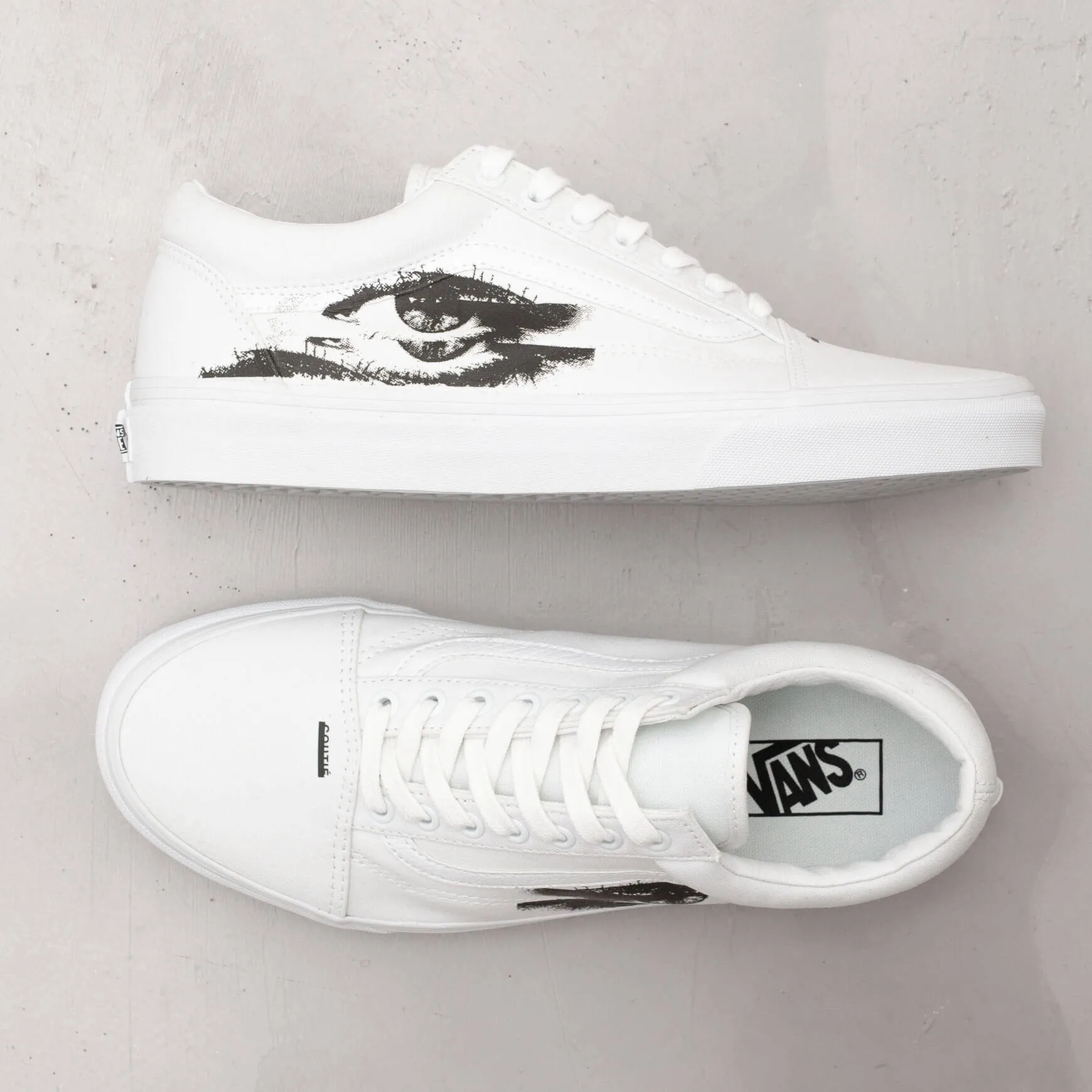 Vans Old Skool "In Another's Eyes" White Custom sold by Coutie product image thumbnail 2