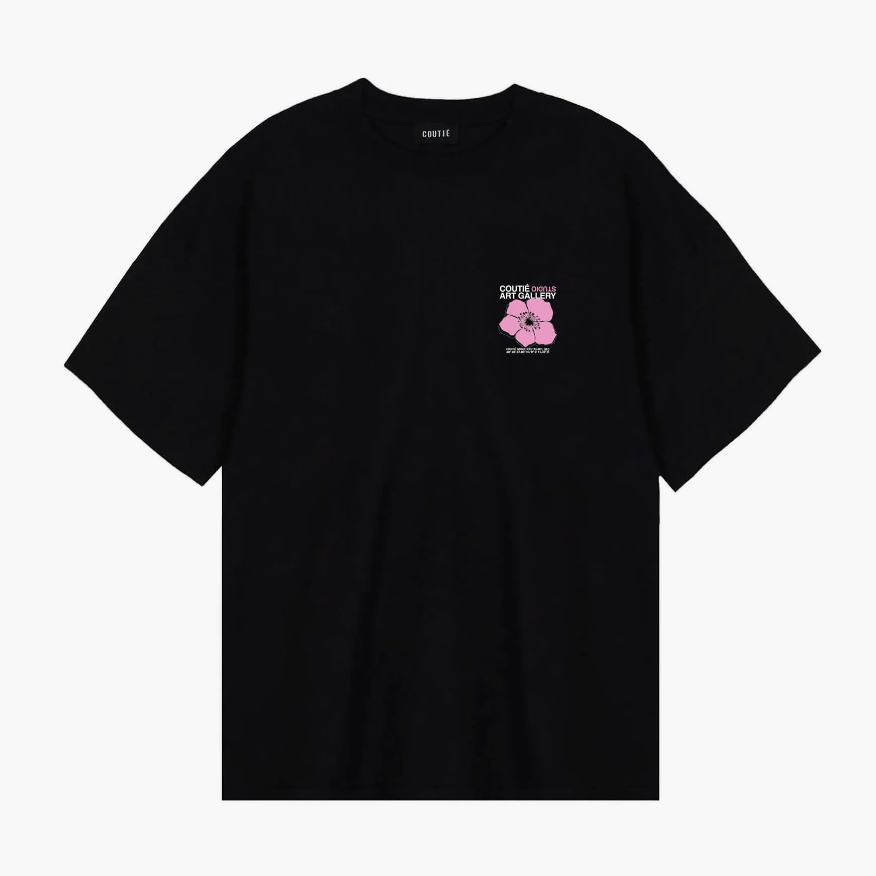 Art Gallery Flower T-Shirt Pink/Black sold by Coutie product image thumbnail 2