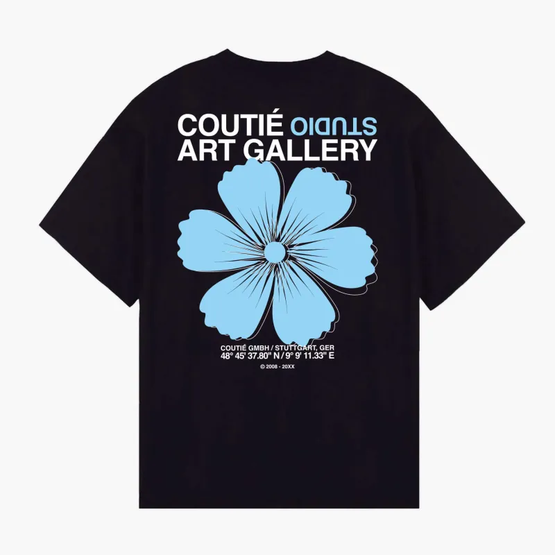 Art Gallery Flower T-Shirt Blue/Black sold by Coutie
