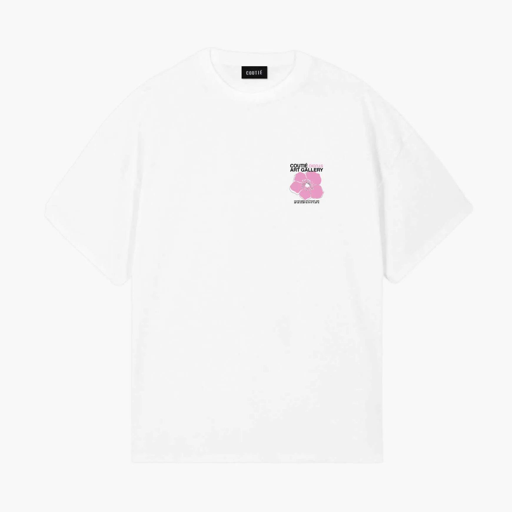Art Gallery Flower T-Shirt Pink/White sold by Coutie product image thumbnail 2