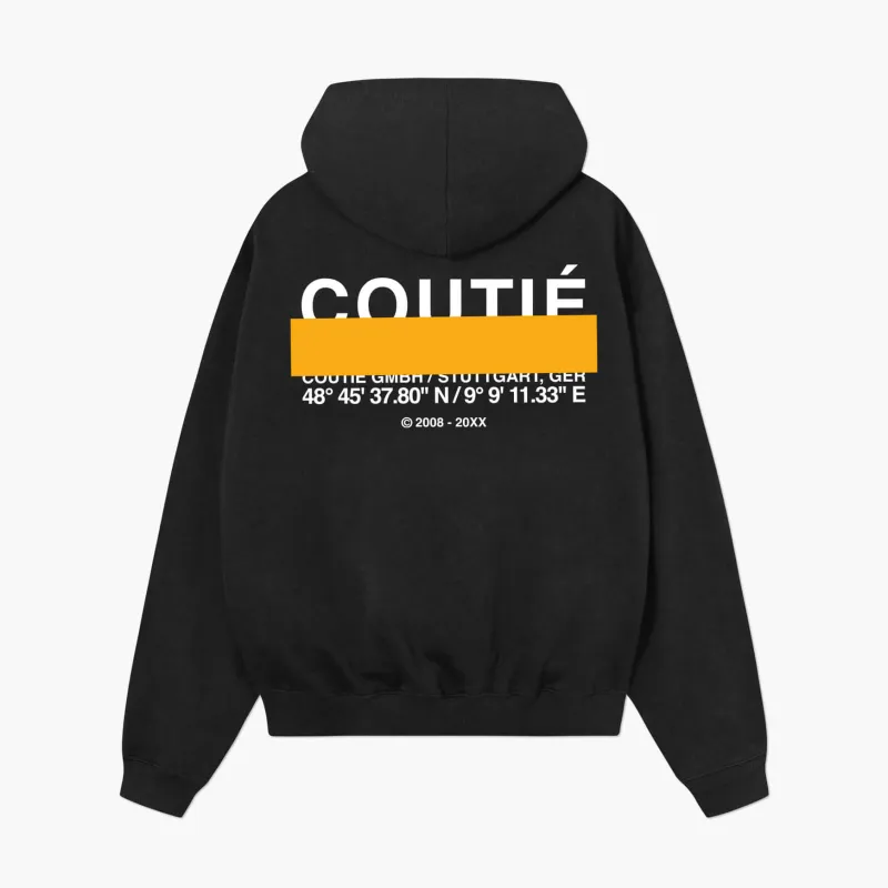 Studio Stripe Logo Hoodie Black Wash sold by Coutie
