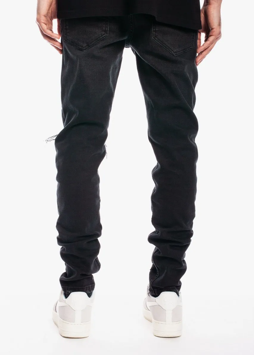 Tapered Denim V2 Rip n Repair Black Wash sold by Coutie product image thumbnail 5