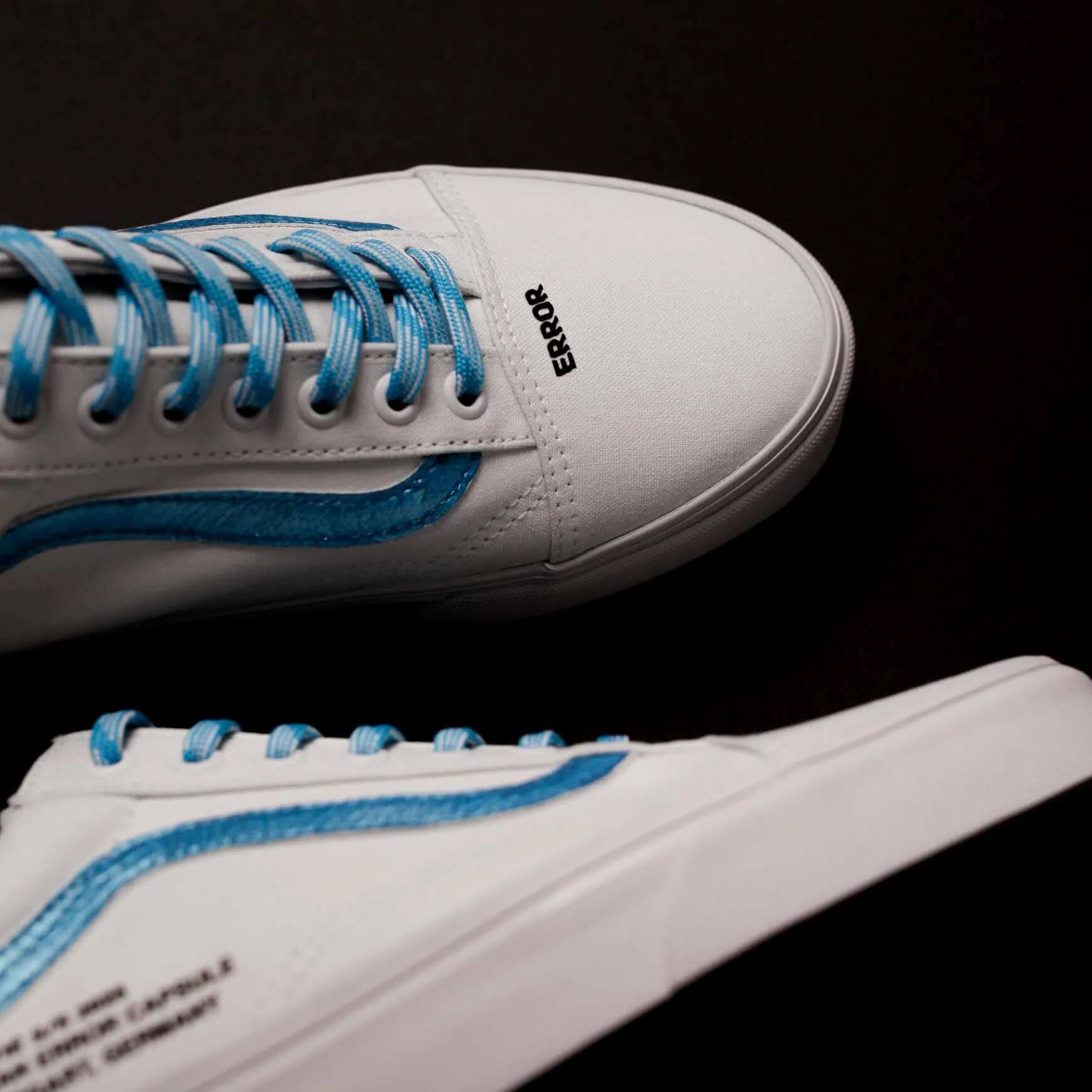 Vans Old Skool "Human Error" Metallic Blue Custom sold by Coutie product image thumbnail 3