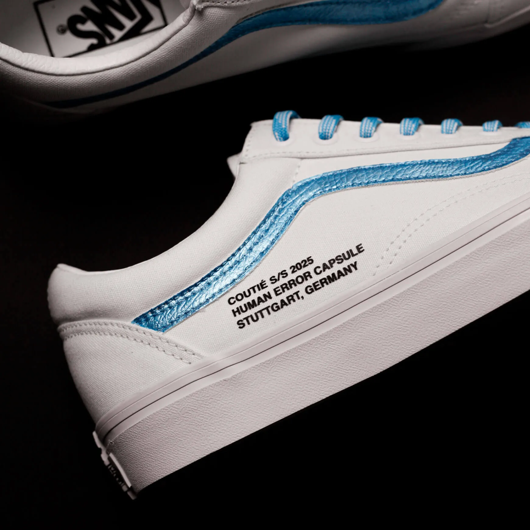 Vans Old Skool "Human Error" Metallic Blue Custom sold by Coutie product image thumbnail 4