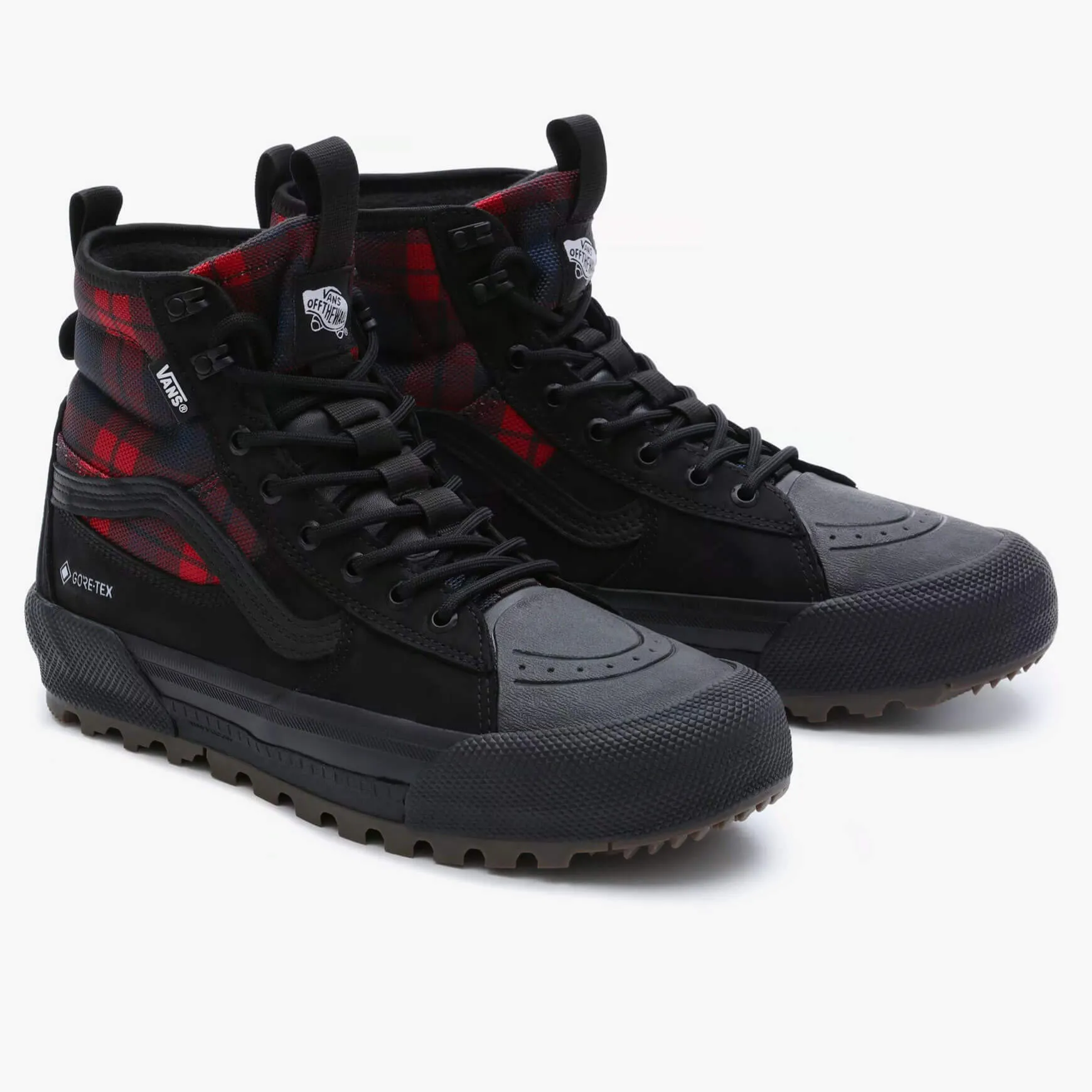 Vans SK8-Hi Gore-Tex MTE-3 Tech Plaid Black/Red | Parallel