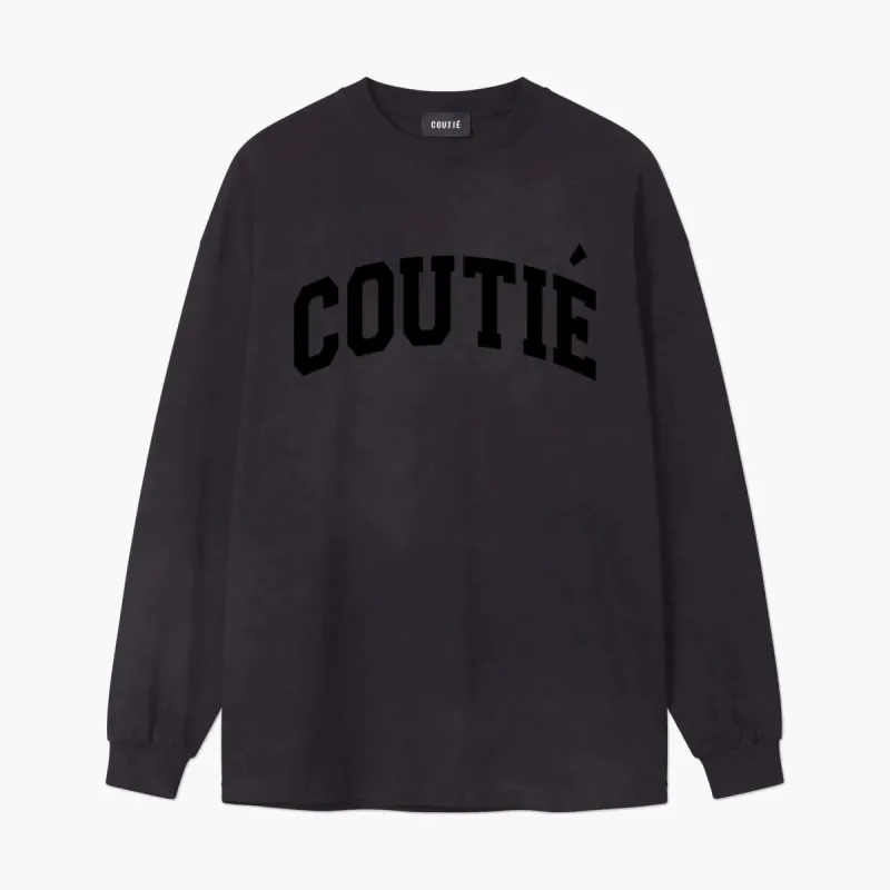 College Logo Longsleeve Black Wash sold by Coutie