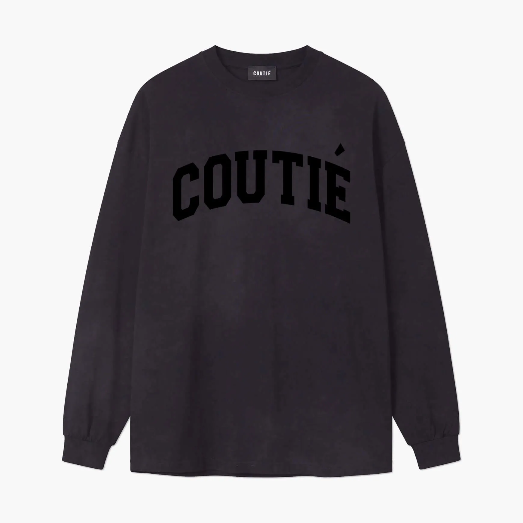 College Logo Longsleeve Black Wash sold by Coutie