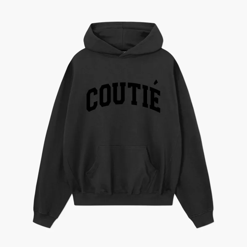 College Logo Hoodie Black Wash sold by Coutie