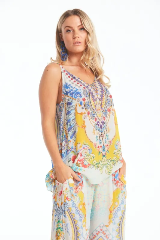 Love In Santorini V-Neck Cami Top sold by Czarina