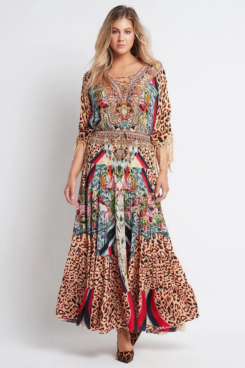 Mocha My Life Maxi Skirt sold by Czarina