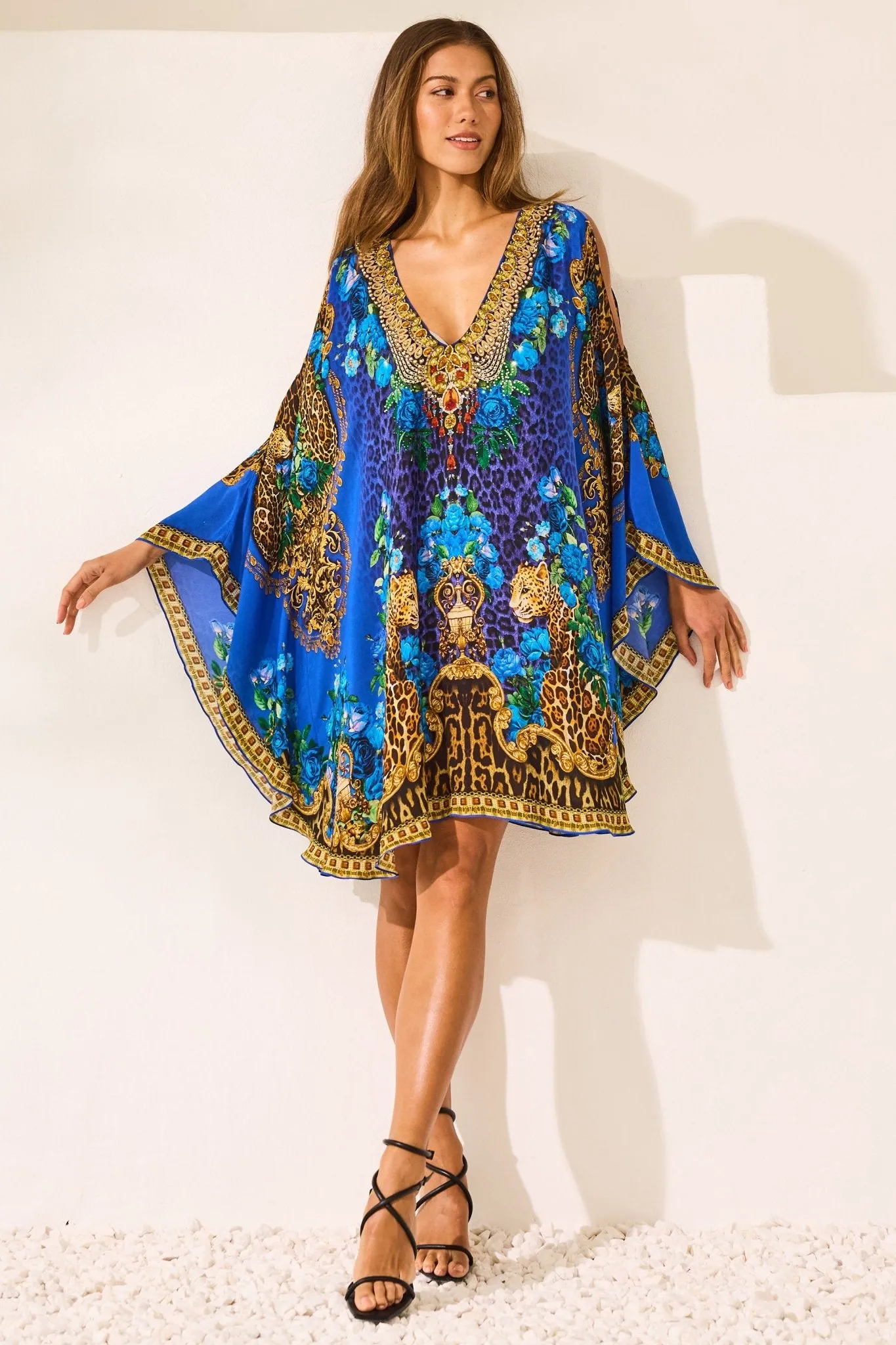 Blue Leopardess Kaftan Dress sold by Czarina product image thumbnail 2