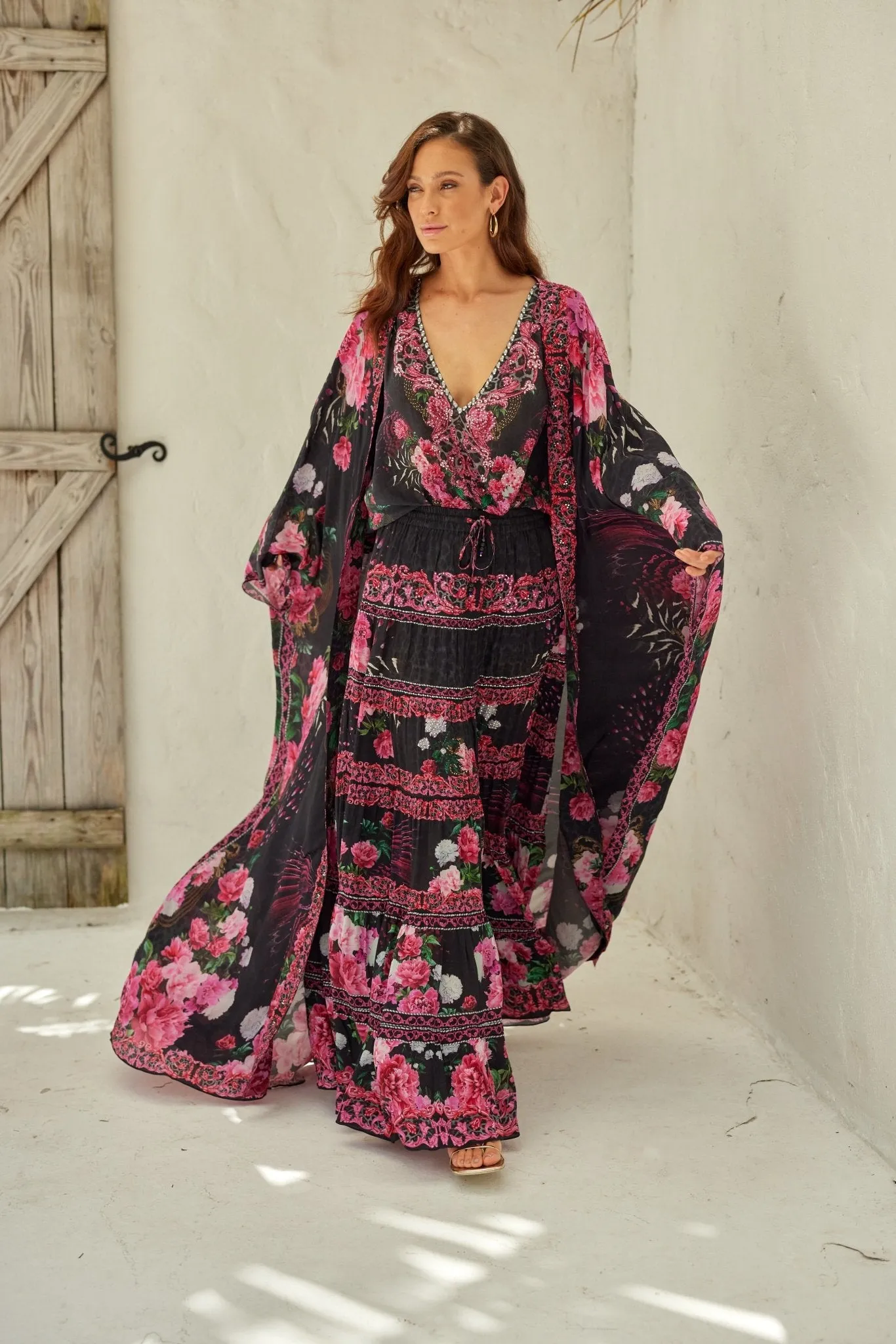 Romantic Flowers Long Cape sold by Czarina product image thumbnail 4