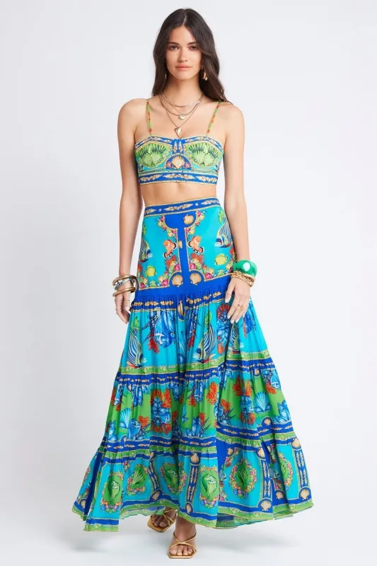 DEEP IN THE OCEAN MAXI SKIRT sold by Czarina