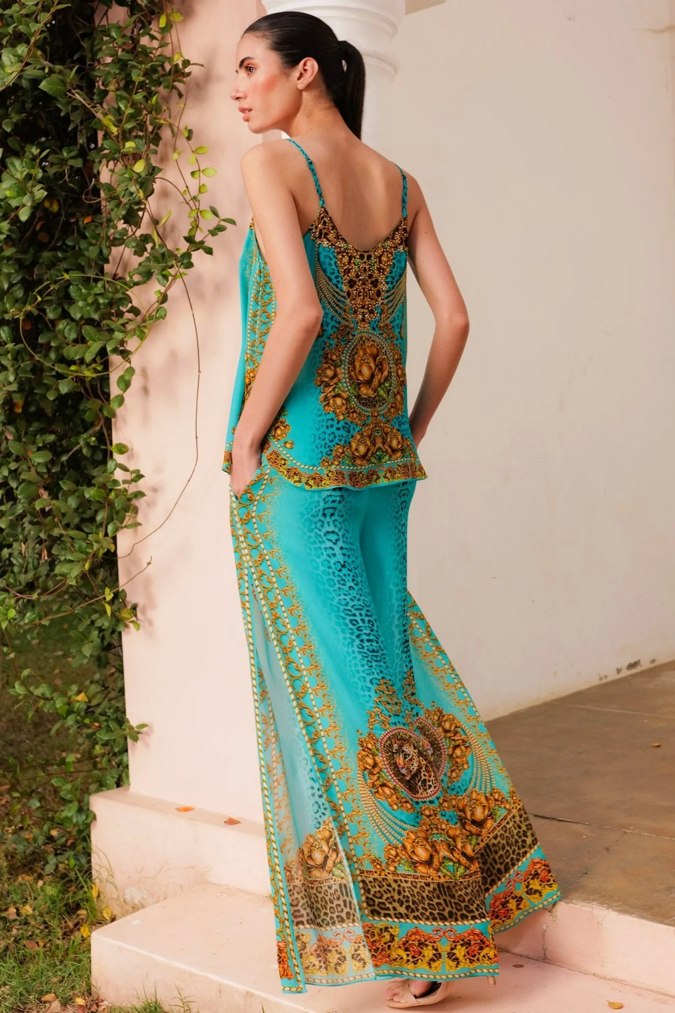 AQUA LEOPARDESS CAMI TOP sold by Czarina product image thumbnail 4