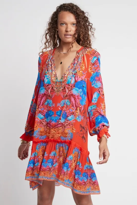 POWER OF LOVE SHORT DRESS W FAUX BELL SLEEVES sold by Czarina