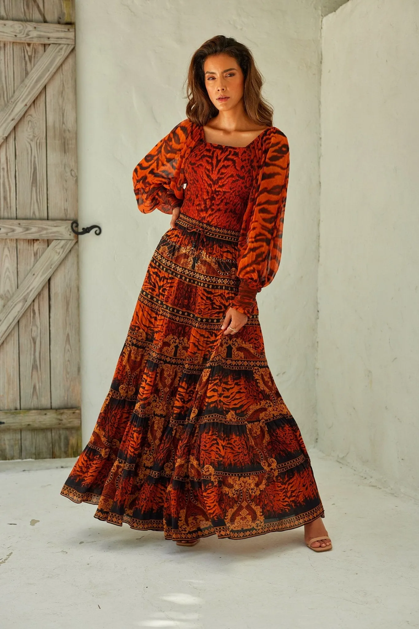 TIGRESS SHIRRED TOP W SLEEVES sold by Czarina product image thumbnail 2
