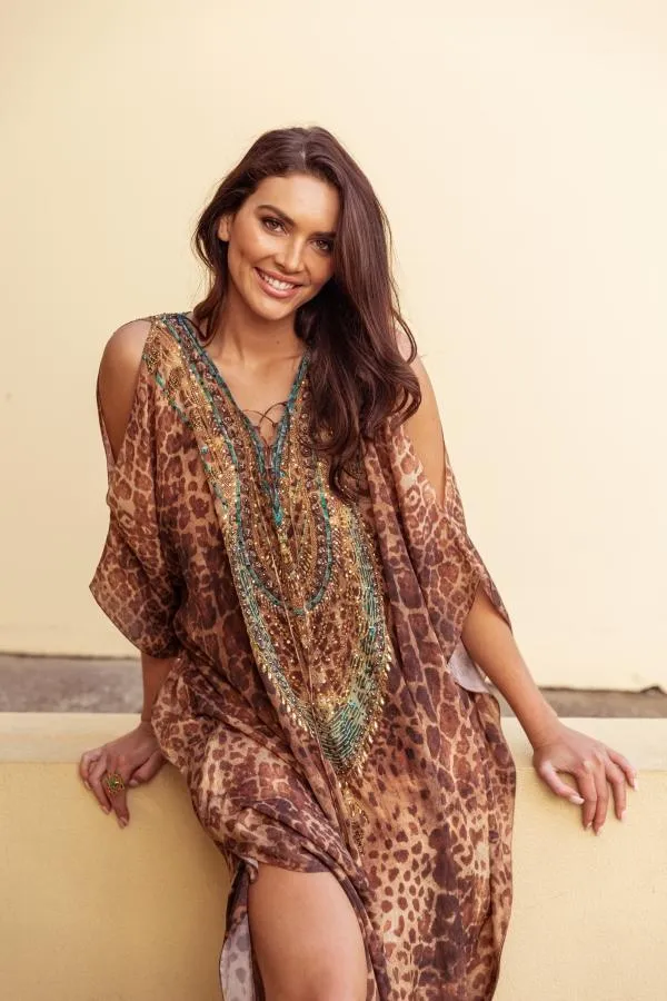 Gaia Long Kaftan W Slit sold by Czarina product image thumbnail 2