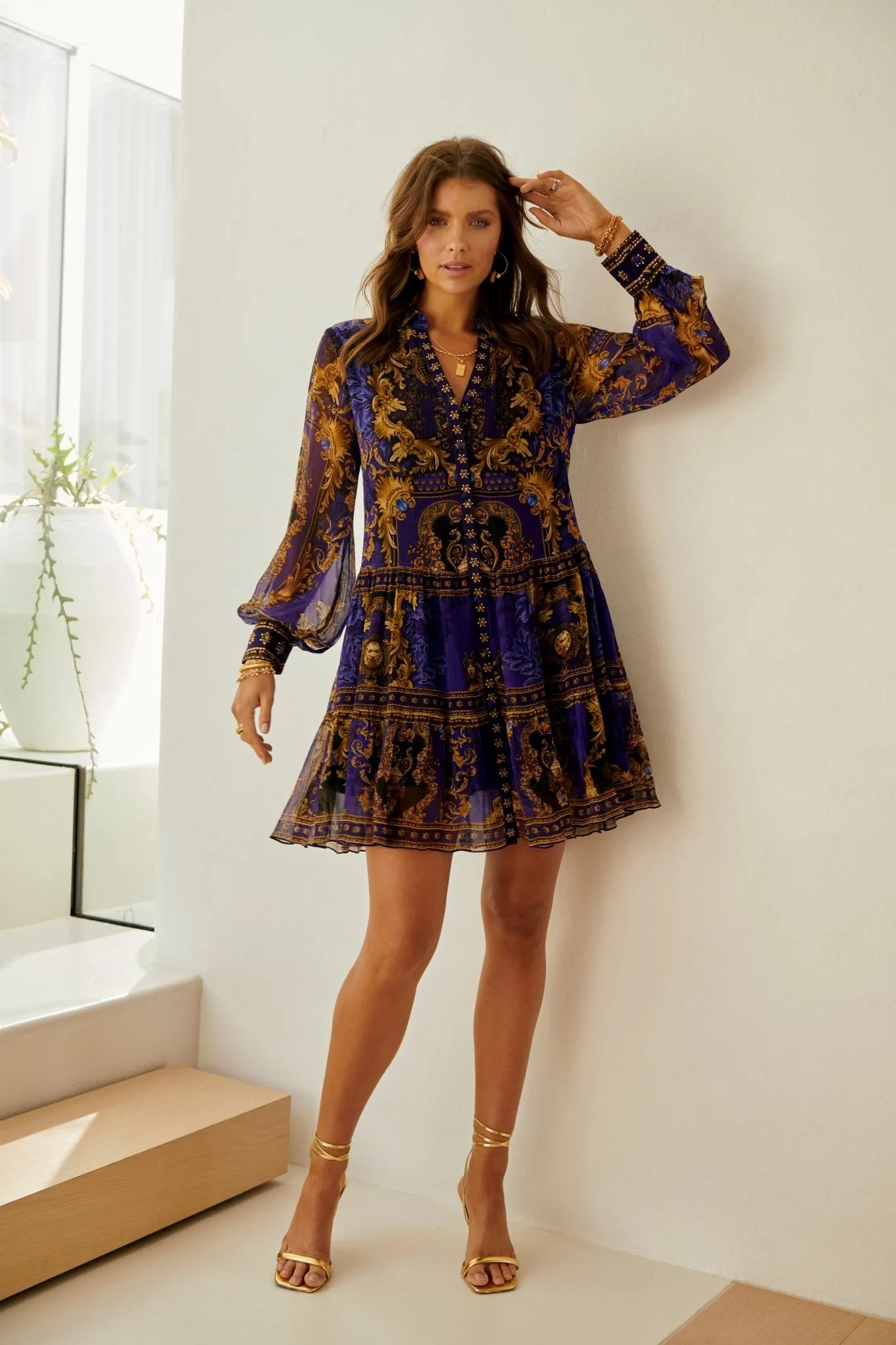 Midnight Blue Shirt Dress sold by Czarina product image thumbnail 3