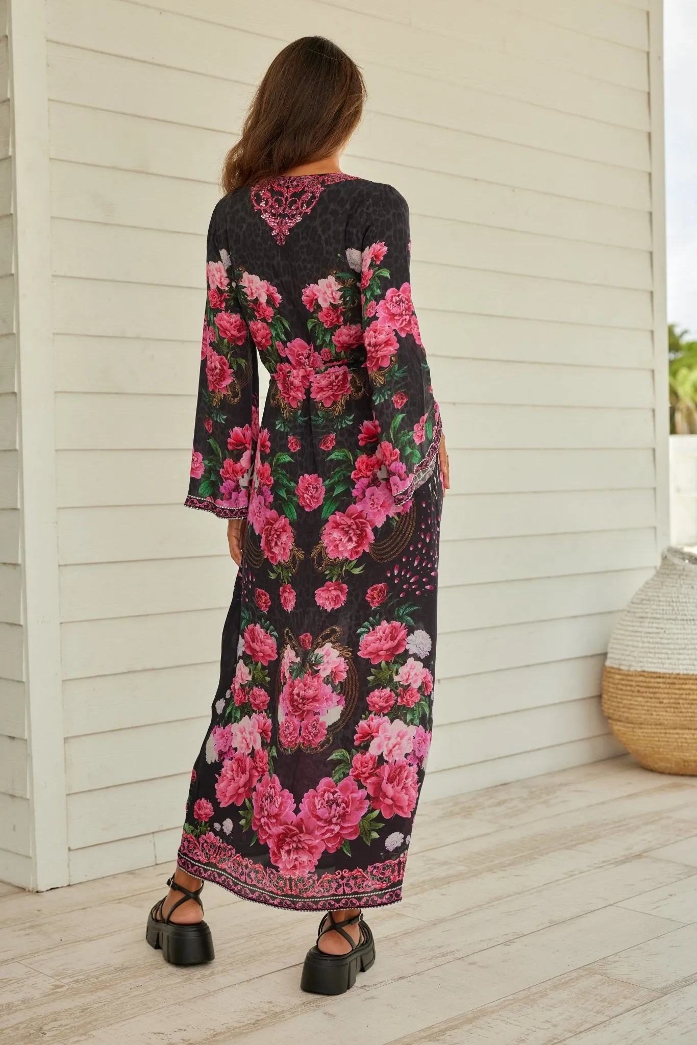 Romantic Flowers Wrap Dress sold by Czarina product image thumbnail 4