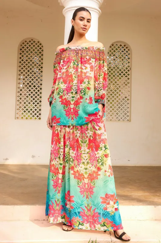 BLUE BLOSSOM LOUNGE PANTS sold by Czarina