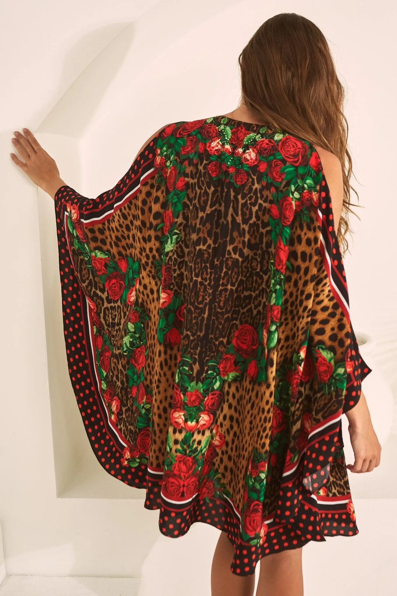 ROSE LEOPARD KAFTAN DRESS sold by Czarina product image thumbnail 3