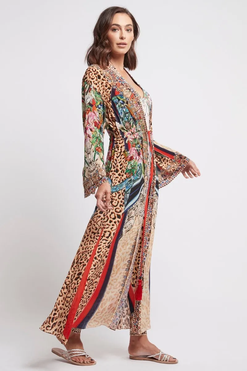 MOCHA MY LIFE LONG JACKET W BELL SLEEVES sold by Czarina product image thumbnail 2