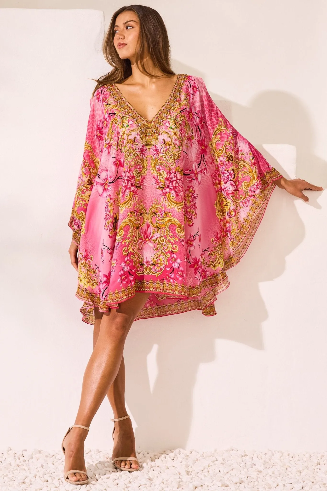 Pink Candy Kaftan Dress sold by Czarina product image thumbnail 4