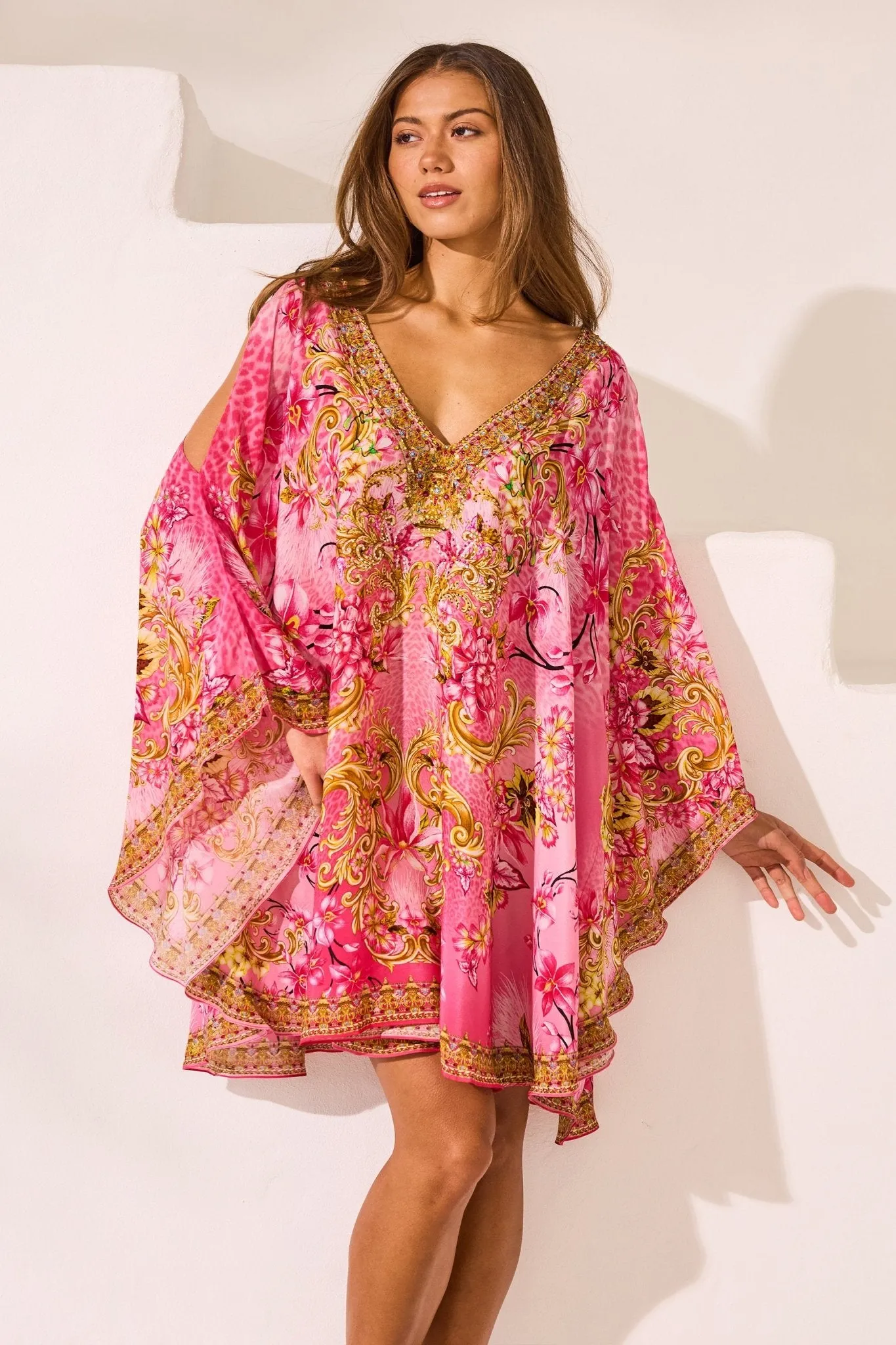 Pink Candy Kaftan Dress sold by Czarina product image thumbnail 2