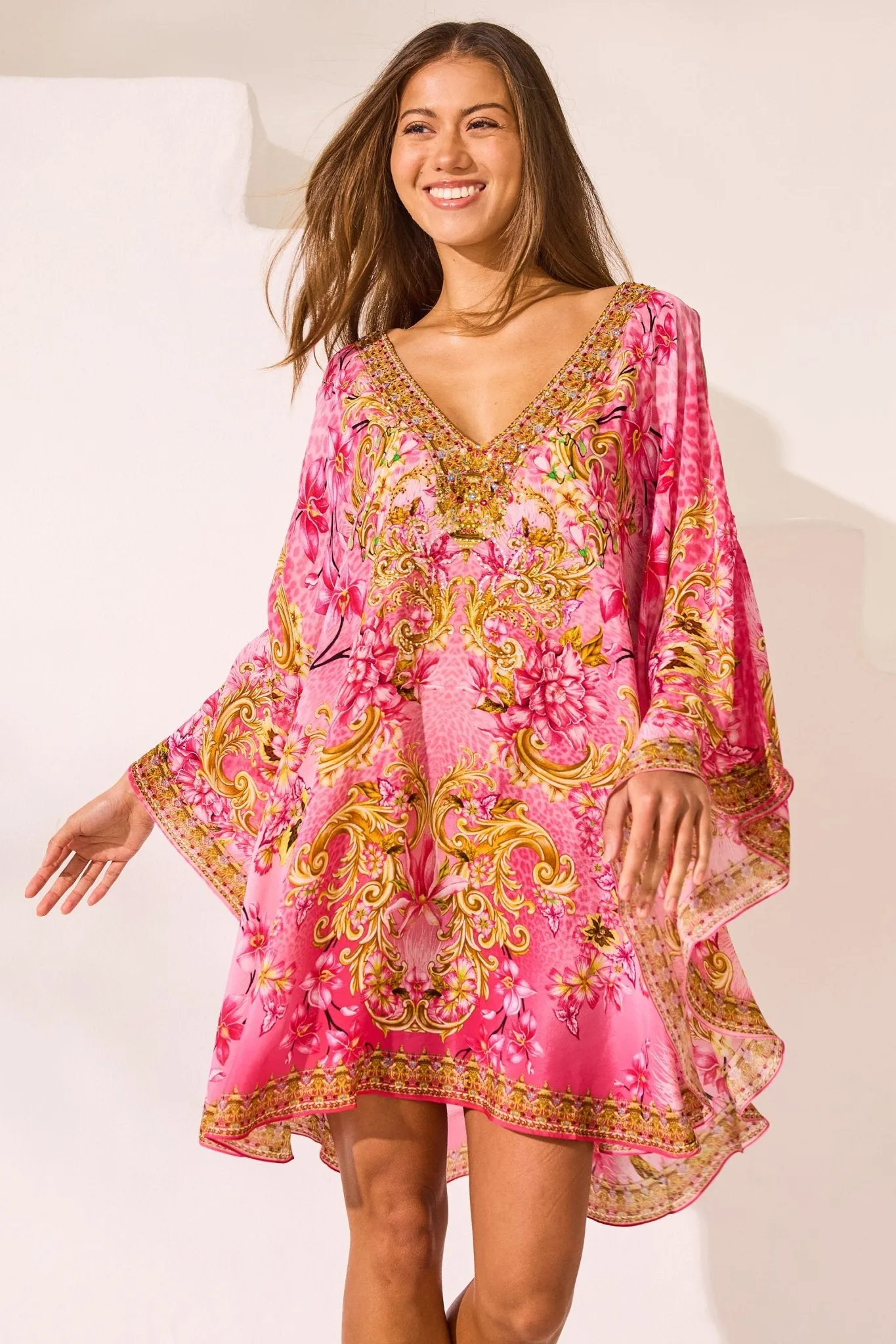 Pink Candy Kaftan Dress sold by Czarina