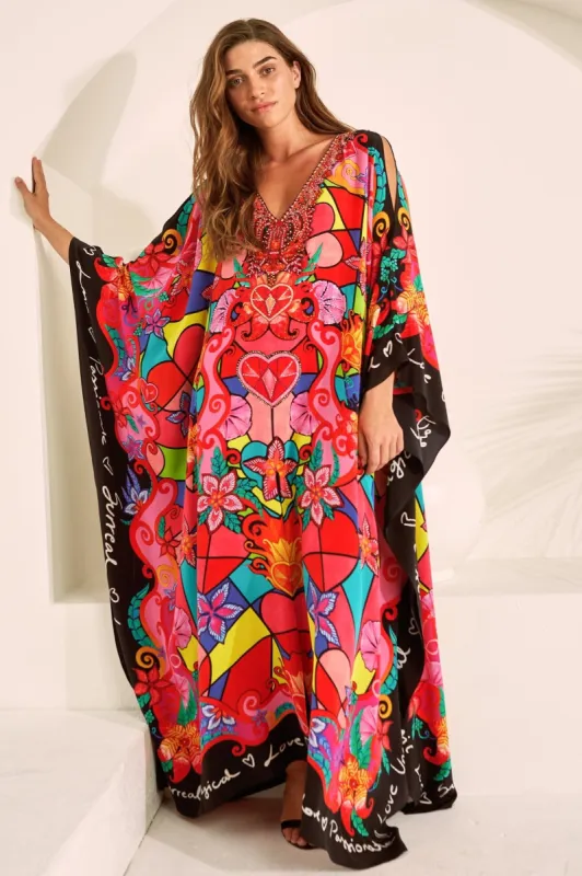DREAMY CUPID 100% SILK BIG WIDTH KAFTAN sold by Czarina