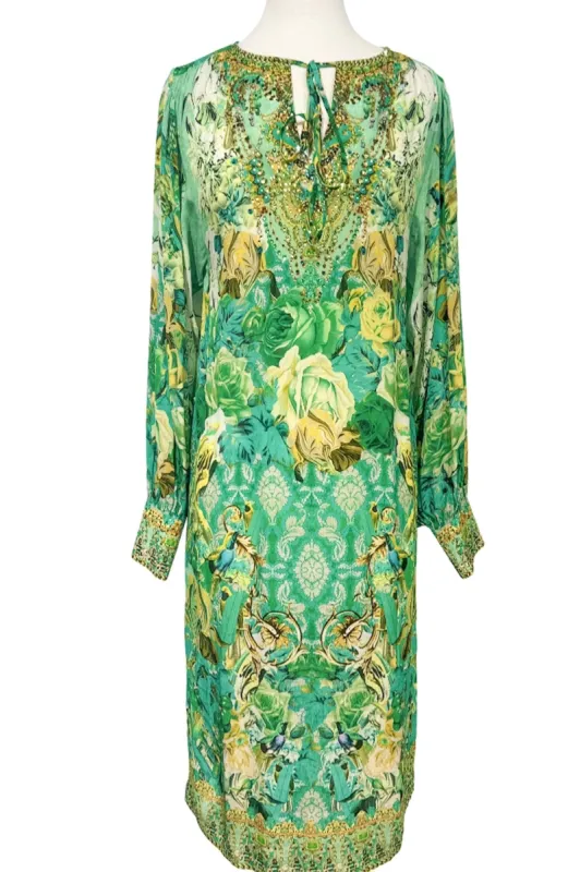 GREEN GODDESS MIDI DRESS W CUFF SLEEVES sold by Czarina
