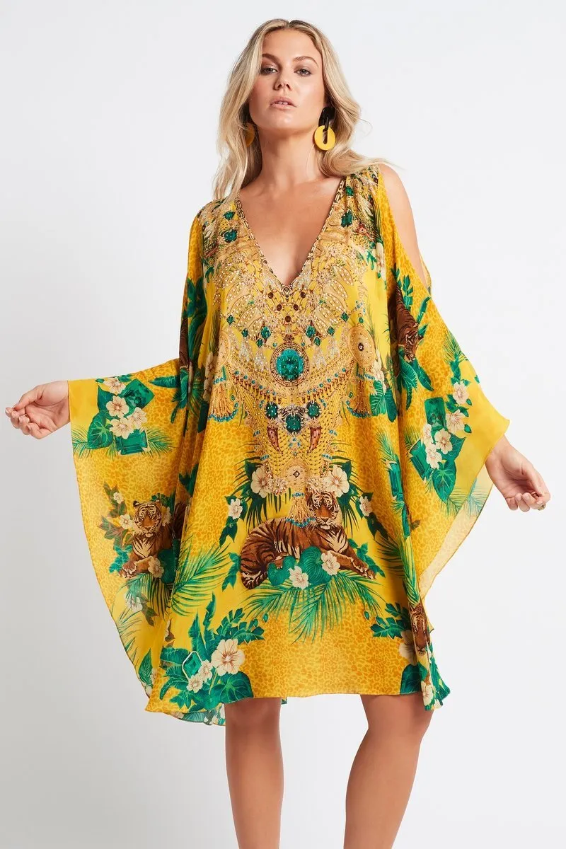 TROPICAL TIGRESS KAFTAN DRESS sold by Czarina product image thumbnail 2