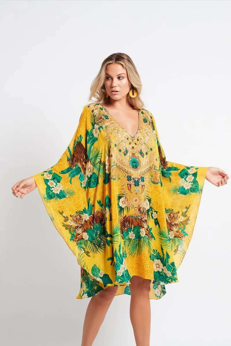 TROPICAL TIGRESS KAFTAN DRESS sold by Czarina
