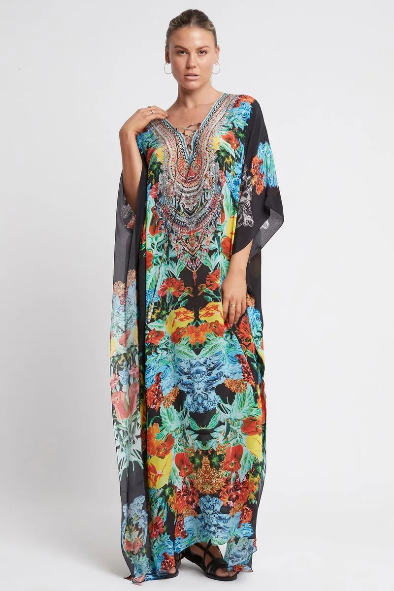 CUBAN NIGHTS LONG KAFTAN sold by Czarina