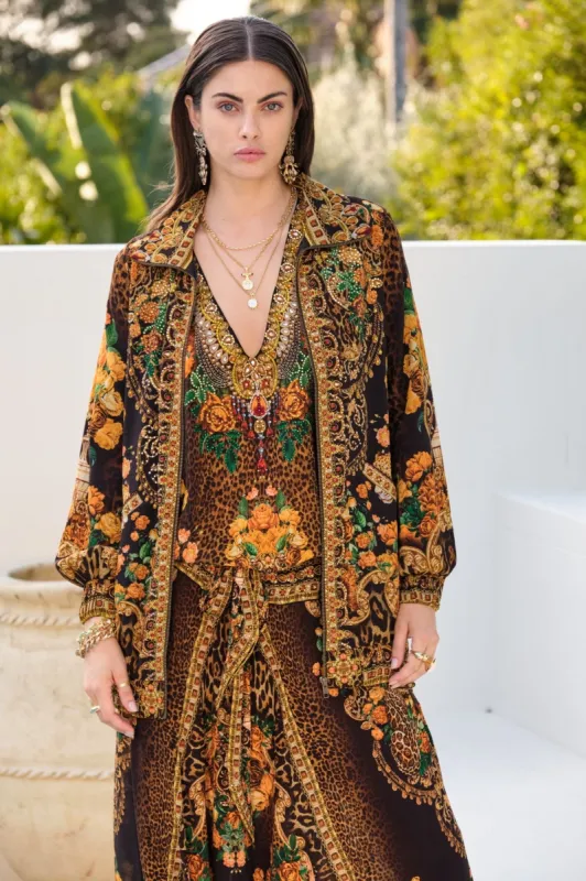 BLACK LEOPARDESS OVERSIZED BOMBER JACKET sold by Czarina