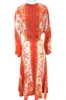 RED CORAL MIDI LINEN DRESS sold by Czarina