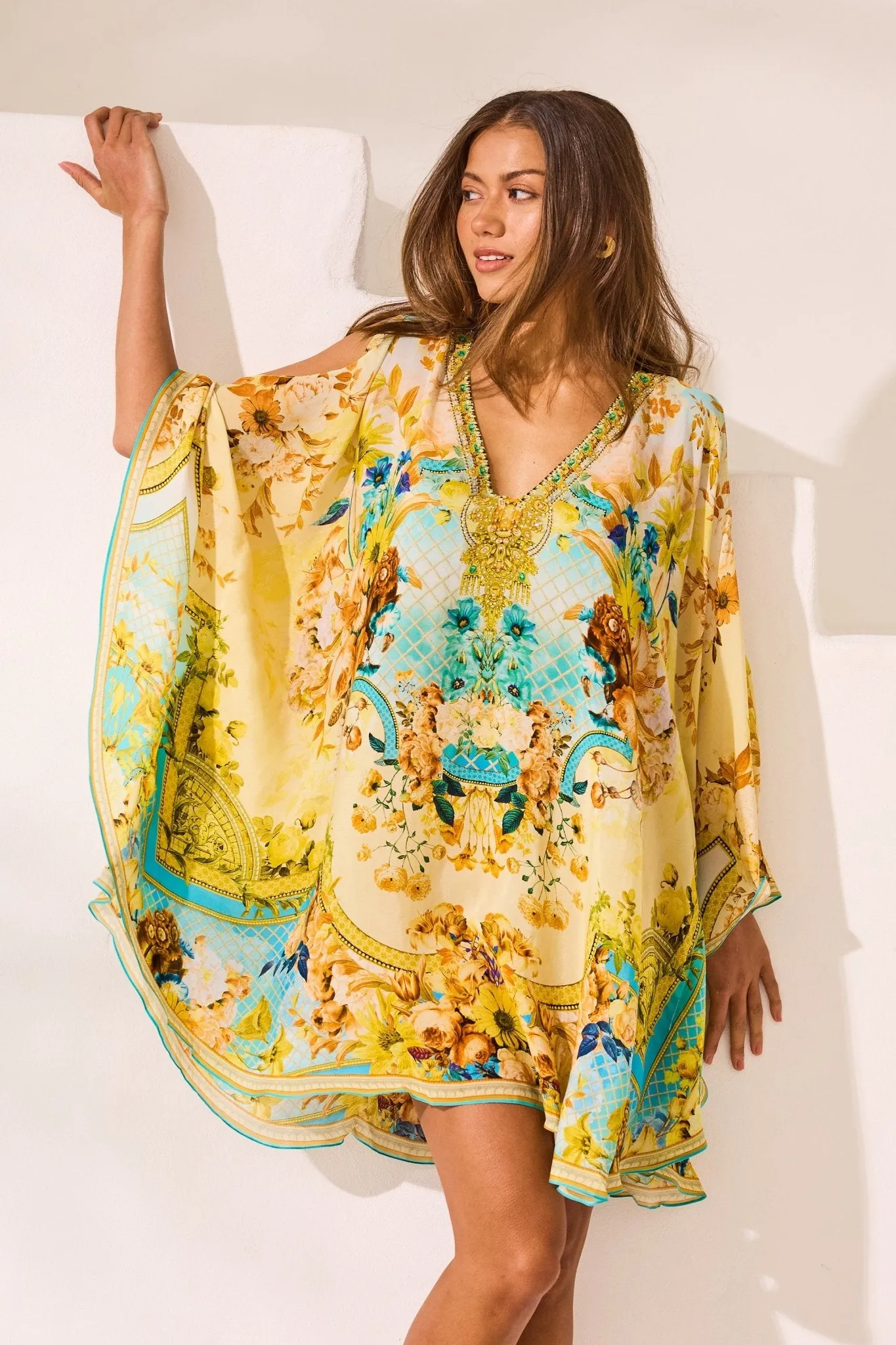 Summer Garden Kaftan Dress sold by Czarina